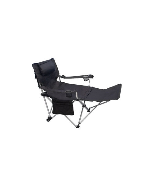 Turistinės kėdės BasicNature: Sulankstoma kėdė BasicNature Travelchair Luxus, juoda