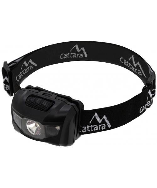 Žibintuvėliai, tvirtinami ant galvos Cattara: LED žibintuvėlis ant galvos Cattara – juodas, 80 lm