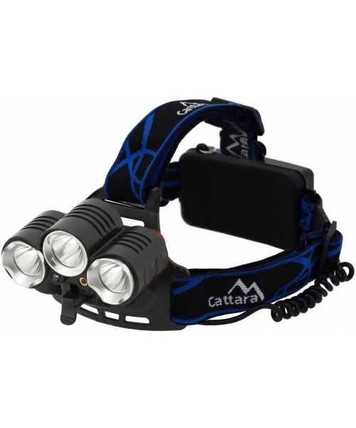 Headlamps Cattara: LED žibintuvėlis ant galvos Cattara 400 lm (1 x XM-L+2 x XP-E)