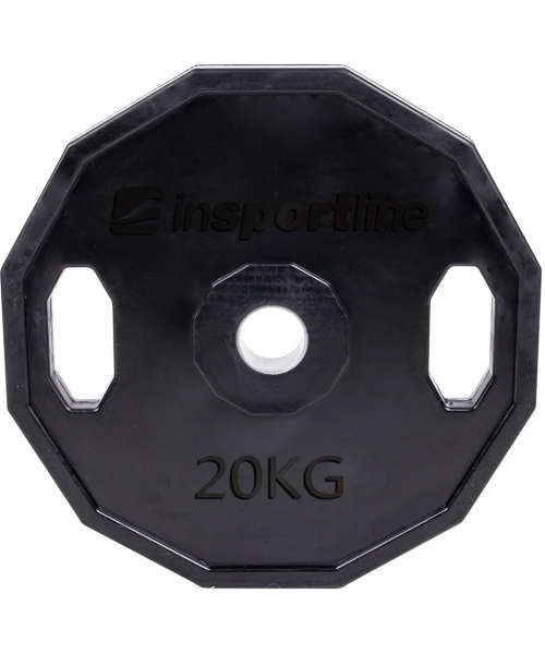 50 mm - Plieniniai svoriai padengti guma inSPORTline: Guma padengtas olimpinis svoris 50mm inSPORTline Ruberton 20kg