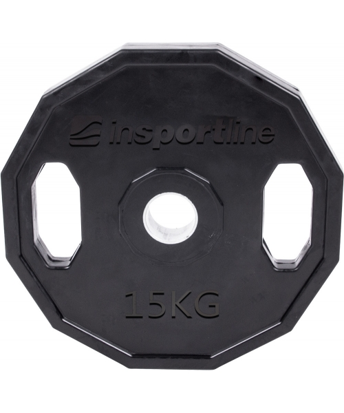 50 mm - Plieniniai svoriai padengti guma inSPORTline: Guma padengtas olimpinis svoris 50mm inSPORTline Ruberton 15kg