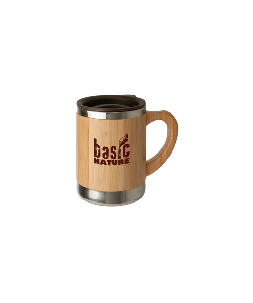 Gertuvės ir puodeliai BasicNature: Puodelis BasicNature Beaker Bamboo, 0.3L