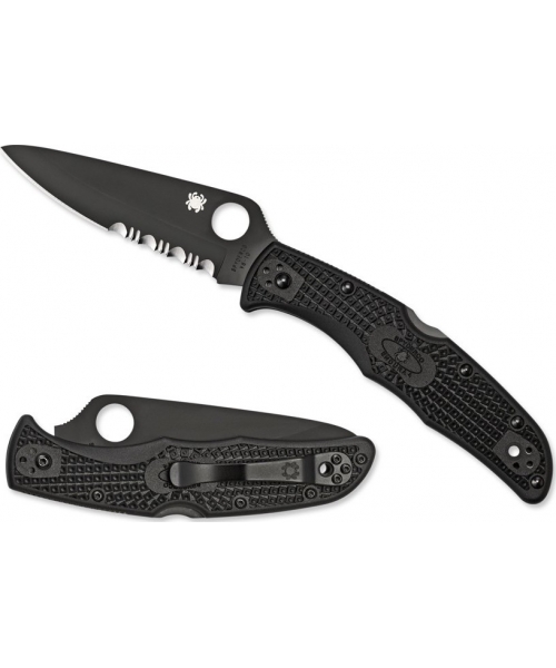Hunting and Survival Knives Spyderco, Inc.: Folding Knife Spyderco C10PSBBK Endura 4, Black
