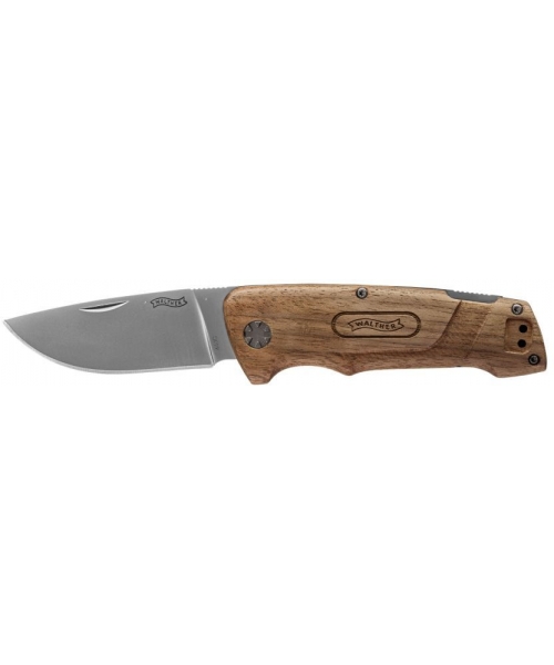 Hunting and Survival Knives Walther: Knife Walther Blue Wood Walnut BWK 2