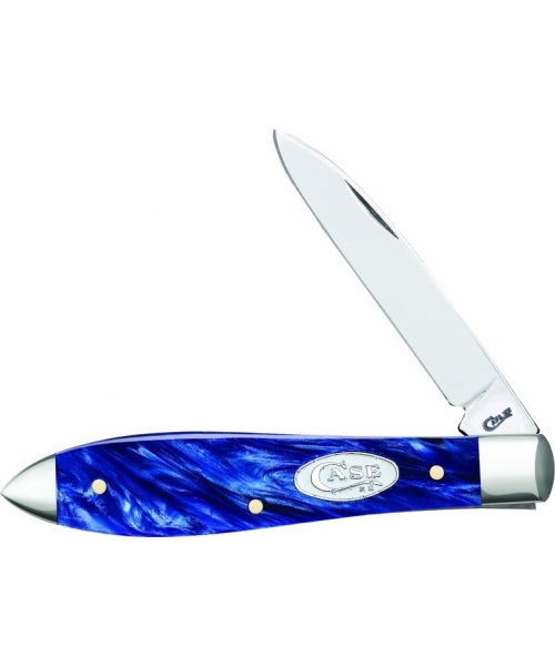 Hunting and Survival Knives W.R. Case & Sons Cutlery Co.: Sulankstomas peilis Case SS Blue Pearl Kirinite Tear Drop