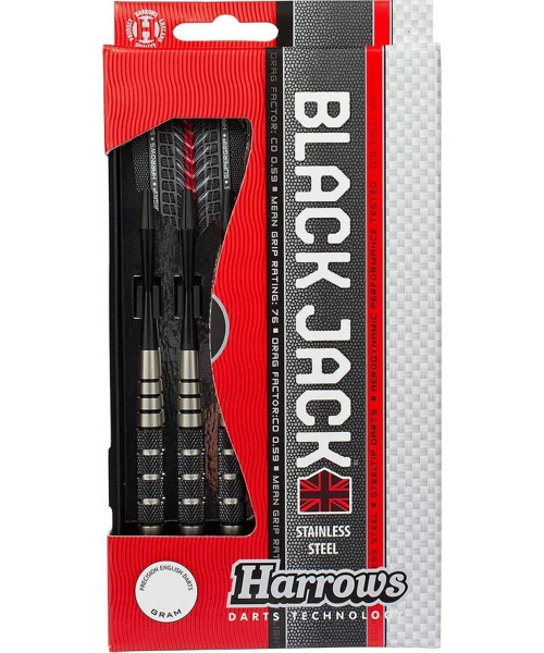 Smiginio strėlytės Harrows: Smiginio strėlytės Harrows Steeltip Black Jack 9169 3x20gK