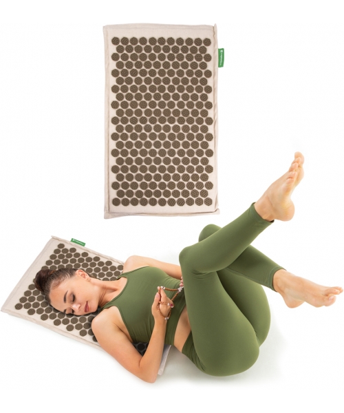 Smulkūs masažuokliai inSPORTline: Akupresūros kilimėlis masažuoklis-aplikatorius inSPORTline AKU-2000 Beige 72x44x2cm