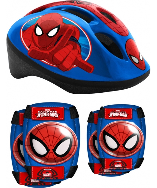 Cycling Protectors Spiderman: Children’s Helmet + Protectors Set Spiderman