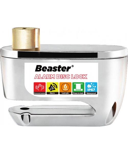 Paspirtukų važiuoklės ir rėmai Beaster: Elektrinio paspirtuko stabdžių disko užraktas su signalizacija Beaster BS02ADL