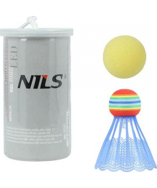 Badminton Shuttlecocks Nils: NBL6092 NYLON SHUTTLECOCKS LED 1 PCS. WITH THE BALL NILS