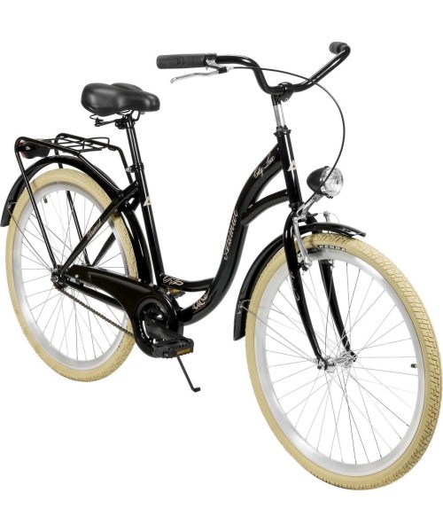 City Bikes : Dviratis AZIMUT City Lux 26" 2023 black-cream