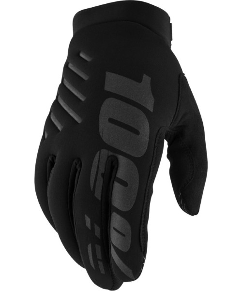 Women's Motocross Gloves 100%: Women’s Motocross Gloves 100% Brisker Black
