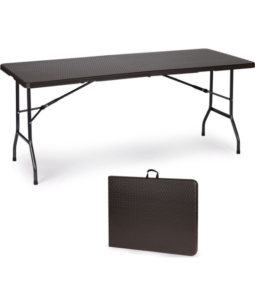 Tables ModernHOME: Sodo banketų maitinimo stalas sulankstomas 180 cm rotango