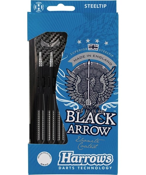 Smiginio strėlytės Harrows: Smiginio strėlytės Harrows Steeltip Black Arrow 9206 3x21gR