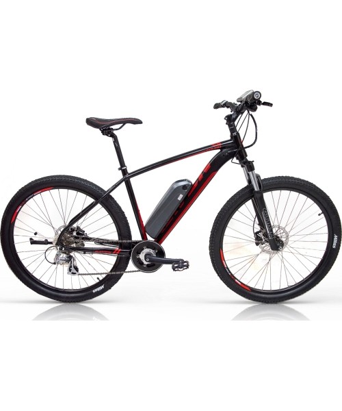 E-Bikes : Elektrinis RAVEN Squad TS 29" 8G dydis 19" (48cm) (juoda/raudona)