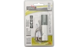 Žibintuvėliai Cattara: Įkraunamas LED žibintuvėlis Cattara ZOOM SIlver 120lm