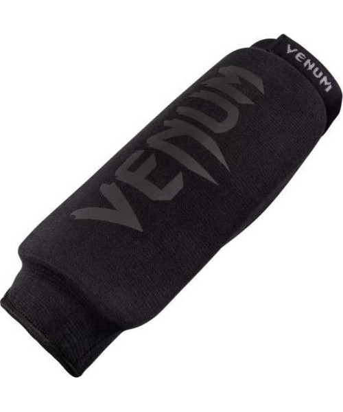Leg Protection Venum: "Venum Kontact" blauzdų apsaugos be pėdos - Juoda/juoda