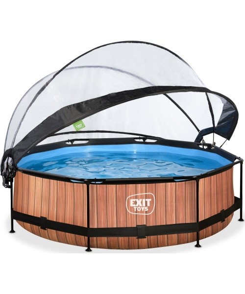 Above Ground Pools Exit: Baseinas EXIT Wood ø300 x 76 cm su stogeliu ir filtru