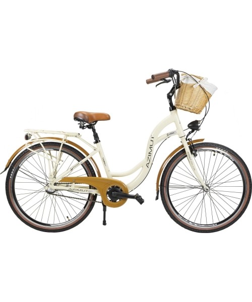 City Bikes : Dviratis AZIMUT Sarema ALU 26" 3-speed 2023 cream semi-matt
