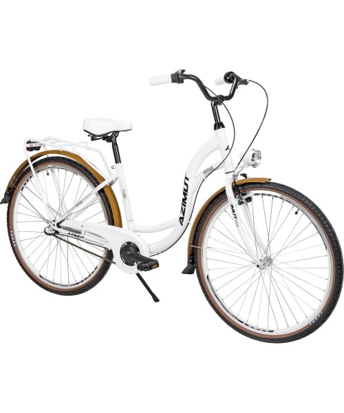 City Bikes : Dviratis AZIMUT Vintage 28" 3-speed 2023 white-cream matt