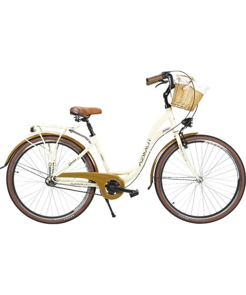 City Bikes : Dviratis AZIMUT Sarema ALU 28" 3-speed 2023 cream semi-matt