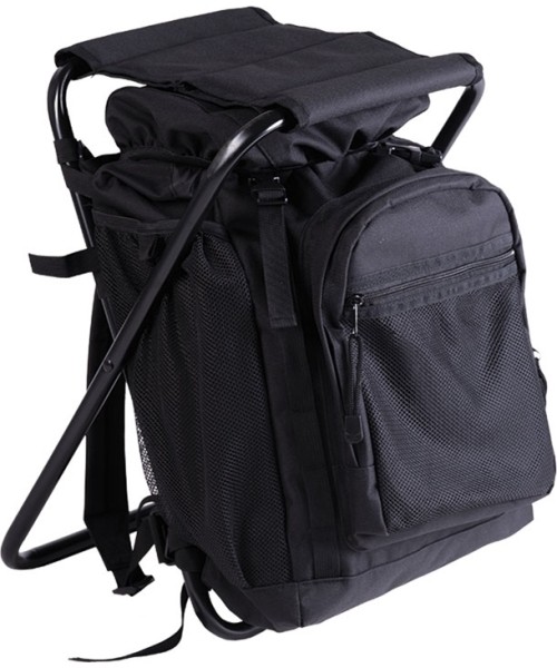 Outdoors Backpacks MIL-TEC: BLACK BACKPACK WITH CHAIR