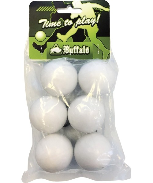 Game Table Accessories Buffalo: Kamuoliukas stalo futbolo stalui Buffalo, baltas, 36mm, 6vnt.