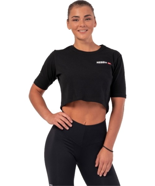 Moteriški marškinėliai ir liemenėlės Nebbia: Trumpi moteriški marškinėliai Nebbia Minimalist Logo 600