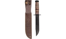 Hunting and Survival Knives MIL-TEC: USMC COMBAT KNIFE WITH LEATHER SHEATH
