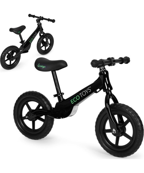 Children's Scooters Eco Toys: Vaikiškas krosinis dviratis EVA ratai ECOTOYS juodas