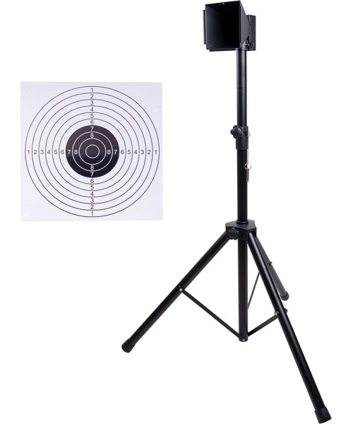 Taikiniai, kulkų gaudyklės ir šaudymo atramos inSPORTline: Pellet Catcher w/ Stand & 100 Paper Targets inSPORTline Pelstand