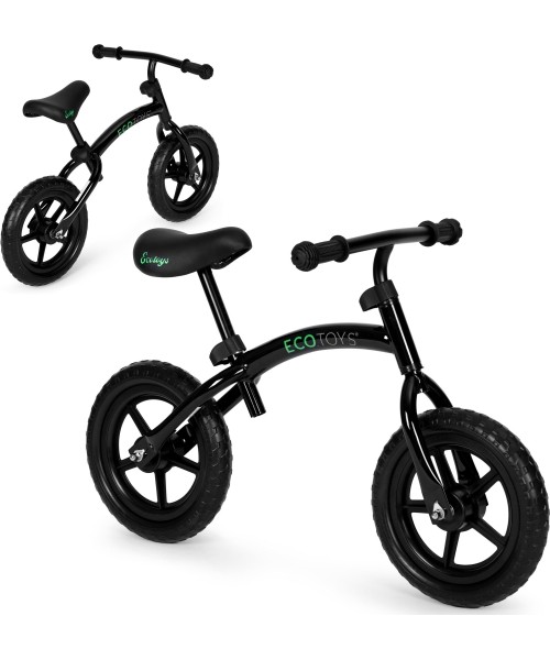 Vaikiški paspirtukai Eco Toys: Vaikiškas krosinis dviratis EVA ratai ECOTOYS juodas