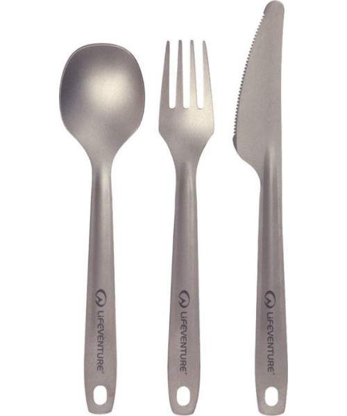 Cutlery Lifeventure: Lifeventure Titanium 3pcs Cutlery Set