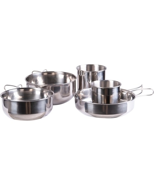 Dishes MIL-TEC: COOK SET STAINLESS STEEL 5-PCS.