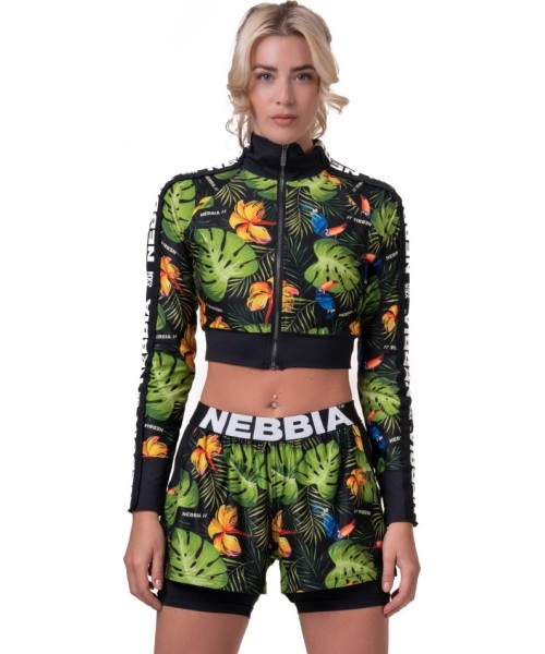 Moteriškos striukės Nebbia: Moteriškas džemperis Nebbia High-Energy Cropped