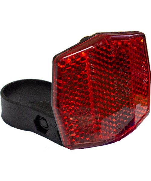 Gloves & Helmets & Accessories : Reflector 45x55mm with holder 27.2mm (red)