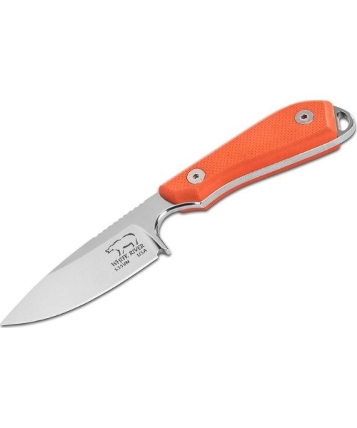 Medžiokliniai ir išgyvenimo peiliai White River Knife and Tool, Inc.: Peilis White River M1 Backpacker Pro, oranžinis