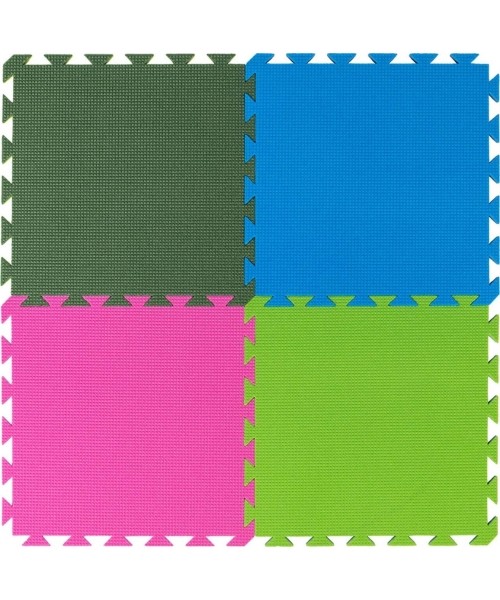 Čiužiniai sportui Yate: Grindų danga Yate, 43x43x1.0cm, juoda/mėlyna