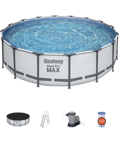 Viršžeminiai baseinai Bestway: Outdoor Pool Bestway Steel Pro Max 488 x 122 cm with Filter