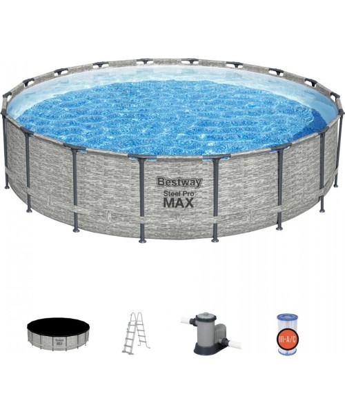 Above Ground Pools Bestway: Rėminis baseinas 18FT 549x122cm plieninis Pro Max BESTWAY