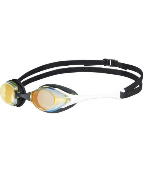 Nardymo akiniai ir kaukės Arena: Veidrodiniai plaukimo akiniai Arena Cobra Swipe, geltoni-balti