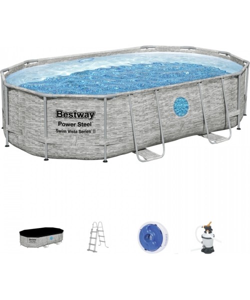 Above Ground Pools Bestway: 16 x 10 FT 488 x 305 x 107 cm Power Steel BESTWAY