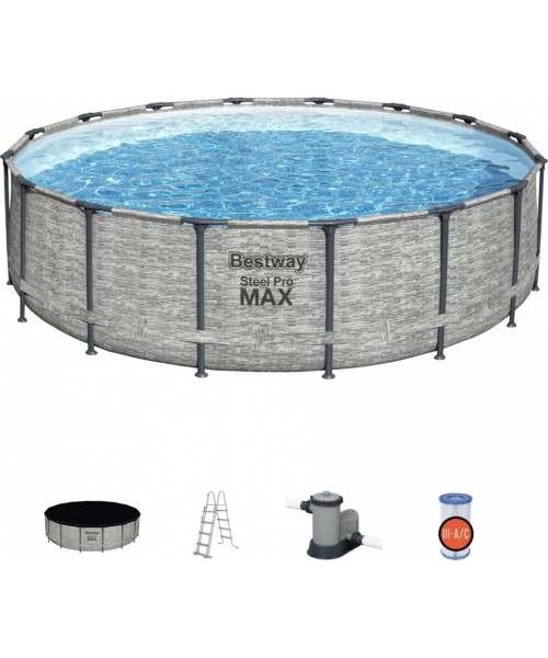 Above Ground Pools Bestway: Rėminis baseinas 14FT 427x122cm plieninis Pro Max BESTWAY