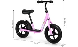 Children's Scooters Eco Toys: Vaikiškas krosinis dviratis su platforminiais EVA ratais ECOTOYS rožinės spalvos