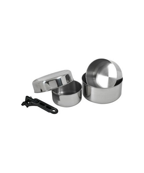 Indai BasicNature: Indų rinkinys BasicNature Stainless Steel Biwak 2