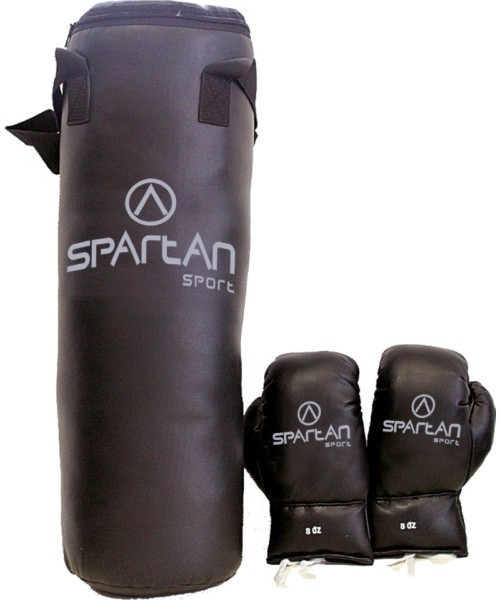 Bokso maišai Spartan: Bokso rinkinys "Spartan" - 8 kg bokso maišas ir pirštinės