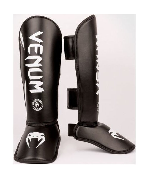 Leg Protection Venum: Venum Challenger Kids Shin Guards - Black/White