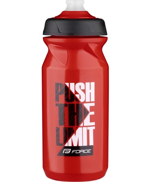 Canteens and Mugs : Water Bottle FORCE Push, Red/Black/White, 0.65l
