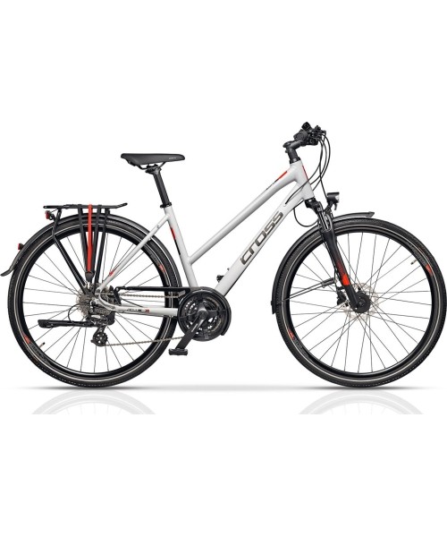 City Bikes : Dviratis Cross Amber Trek, 28", dydis 17" (44cm), šviesiai pilkas