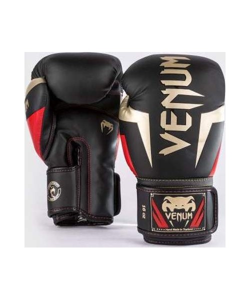 Boxing Gloves Venum: "Venum Elite" bokso pirštinės - juodos/auksinės/raudonos